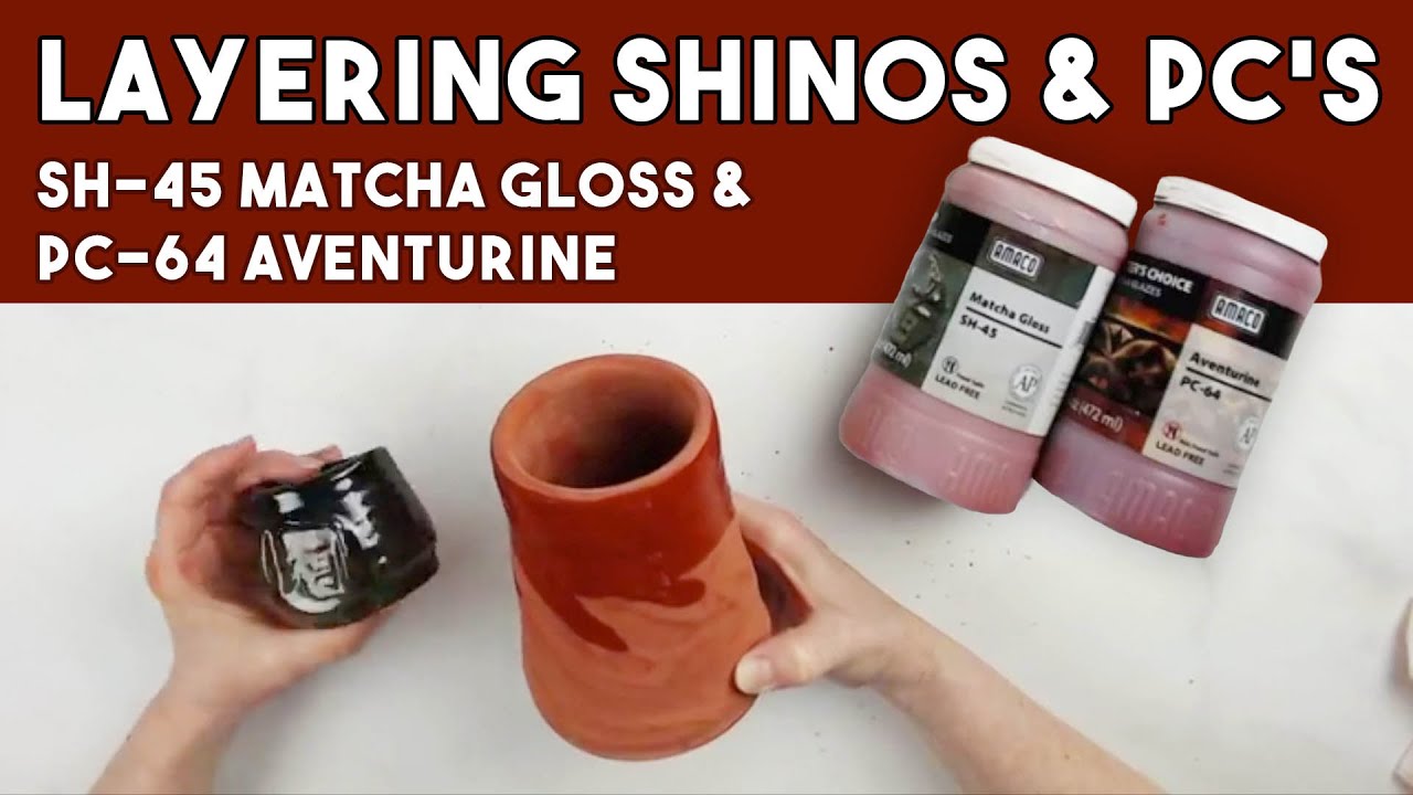 LAYERING DIFFERENT BRUSHING GLAZES: SH-45 and PC-64