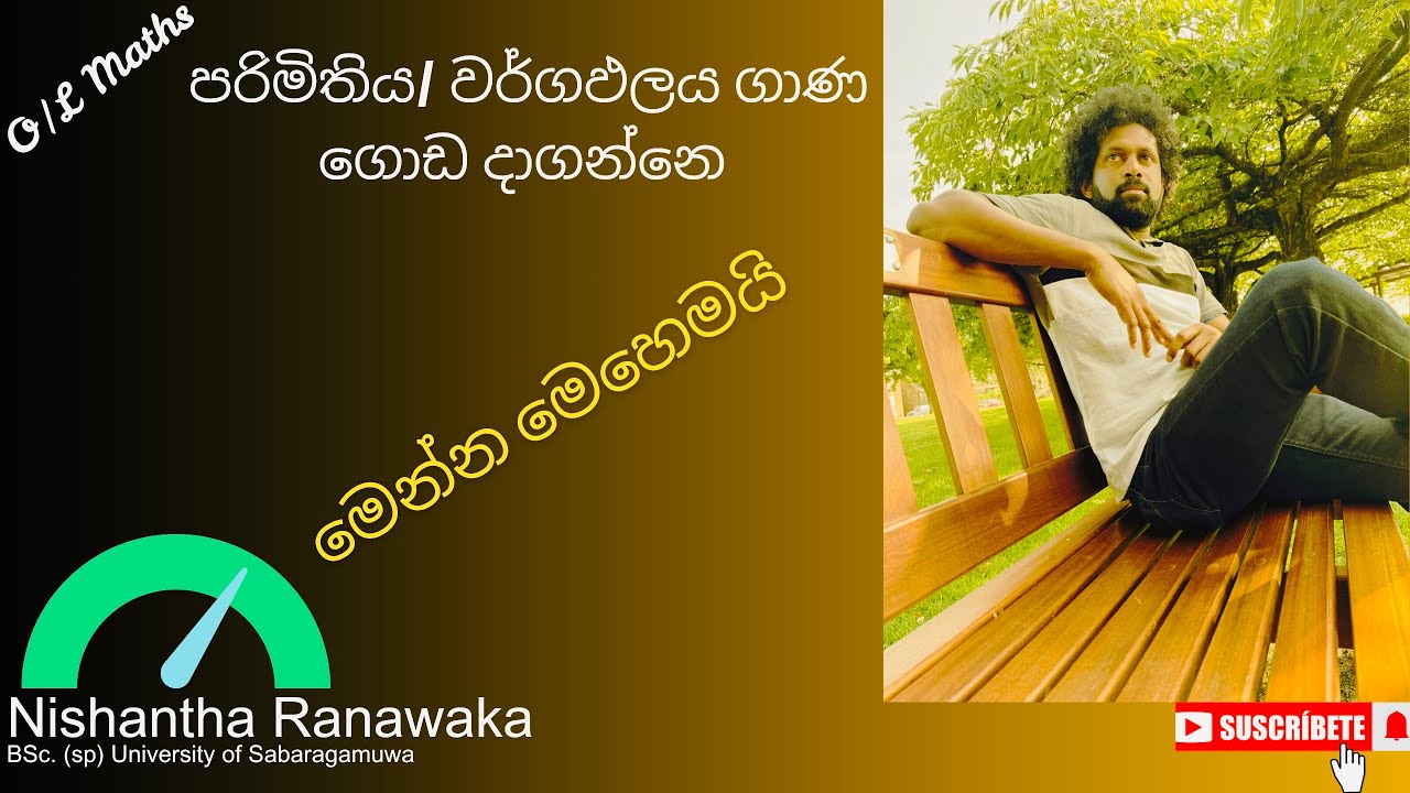 O/L Maths| Past papers discussion| පළමු පත්‍රය B කොටස| පරිමිතිය/ වර්ගඵලය ගැටලුව
