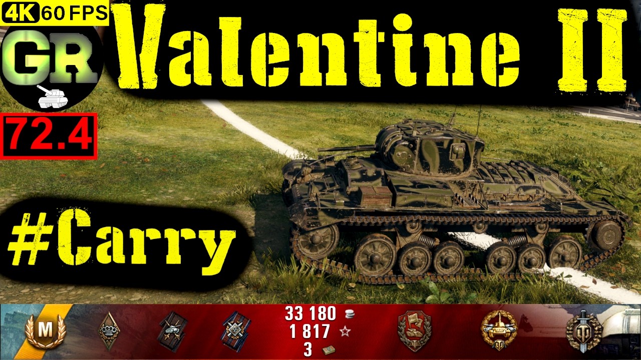 World of Tanks Valentine II WoT Replay - 6 Kills 1.5K DMG(Patch 1.4.1)