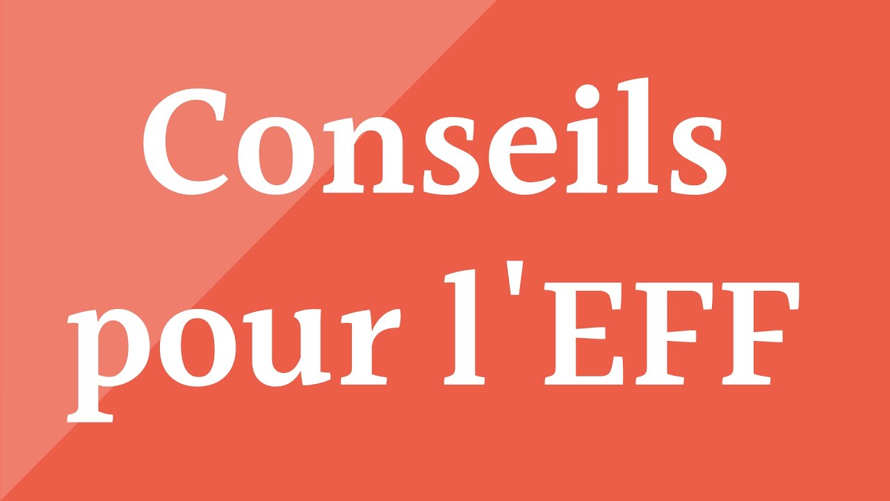 كيفاش نوجد للامتحان في أيام قليلة / CONSEILS LE JOUR DE L'EFF
