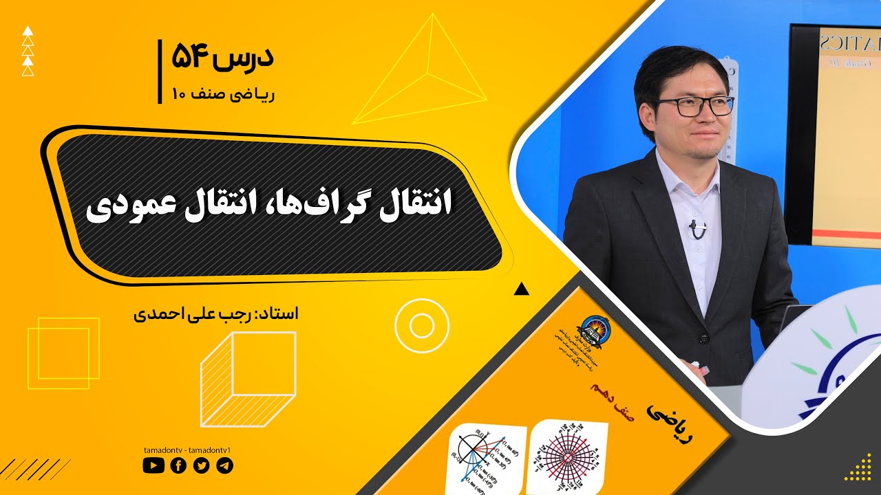 ریاضی صنف دهم- جلسه پنجاه وچهارم – موضوع: انتقال گراف ها- انتقال عمودی 8-10-1401