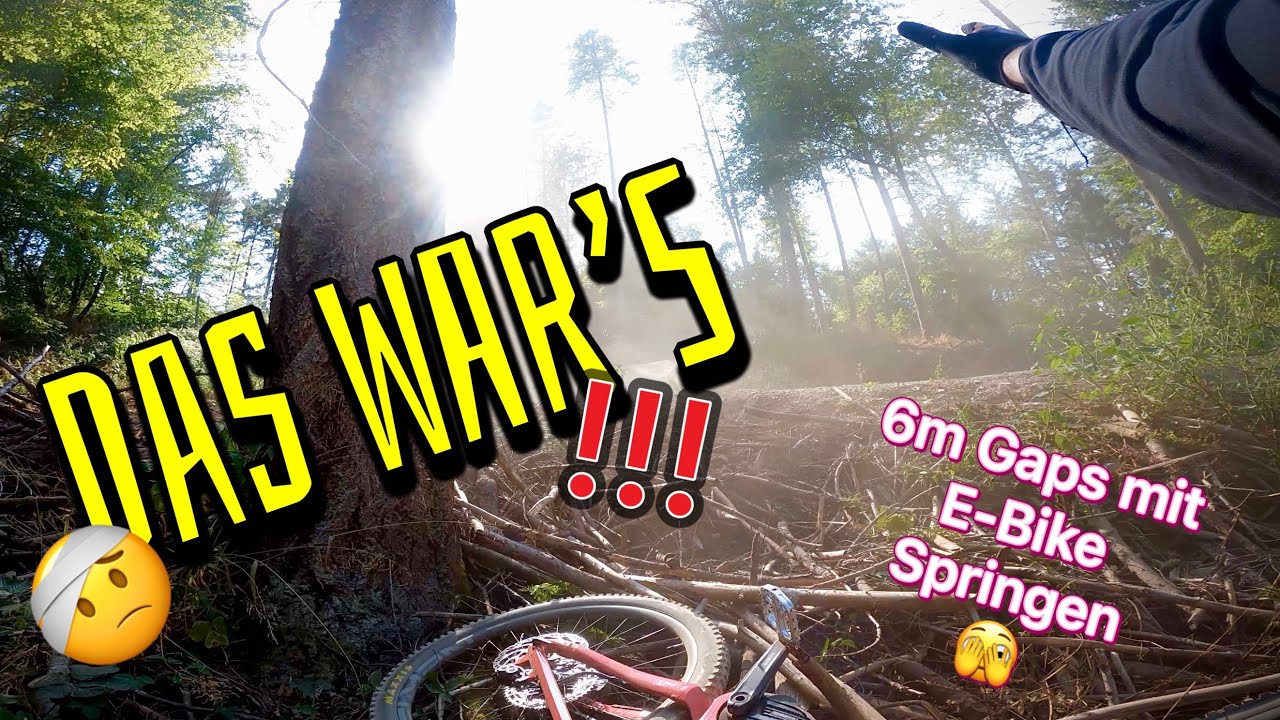mit E-MTB 6 Meter Gaps springen + Crash /Shimano EP8 am Limit / DJI mini 3 Pro Test / Bikepark Feel