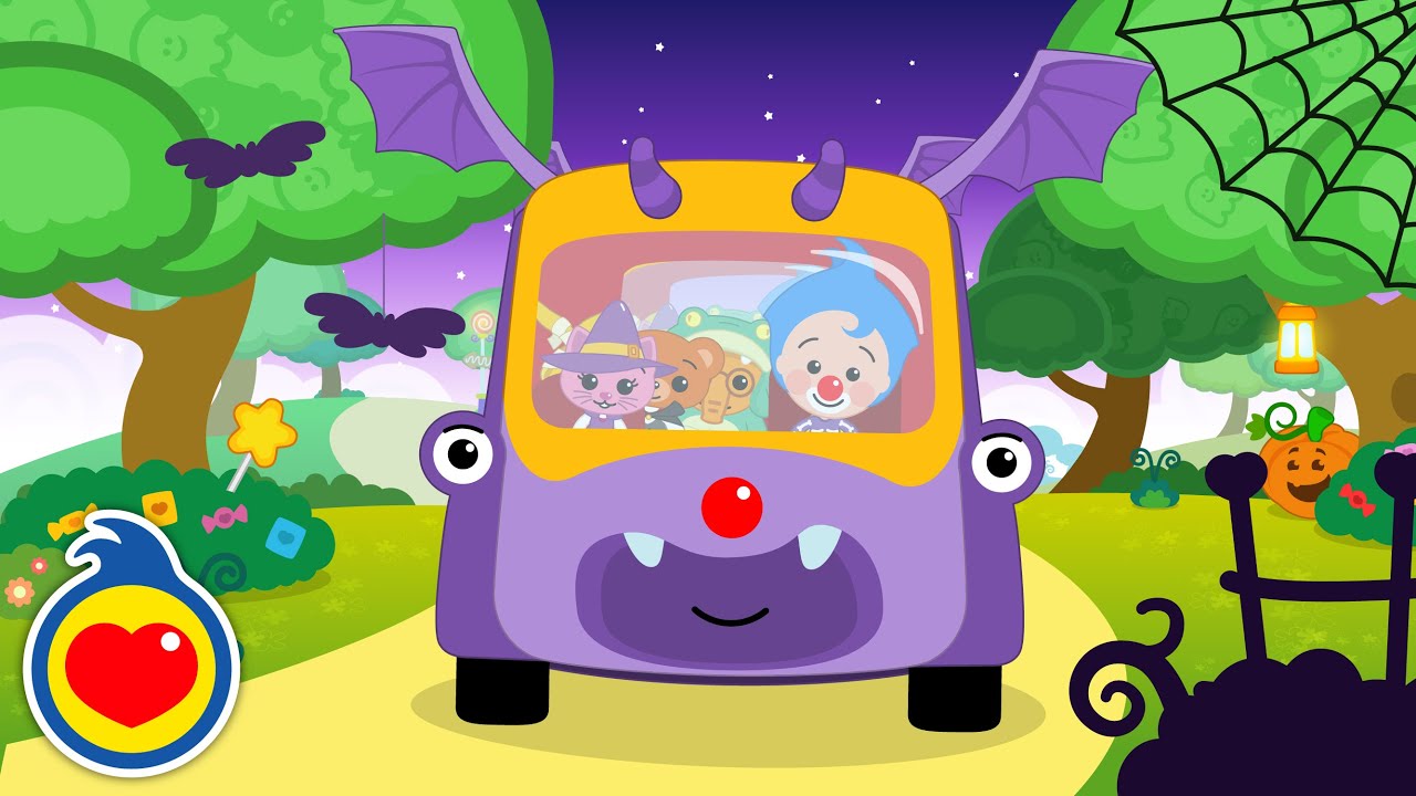 Las Ruedas del Bus 🚌 En Halloween 🎃 Canciones Infantiles de Halloween | Plim Plim