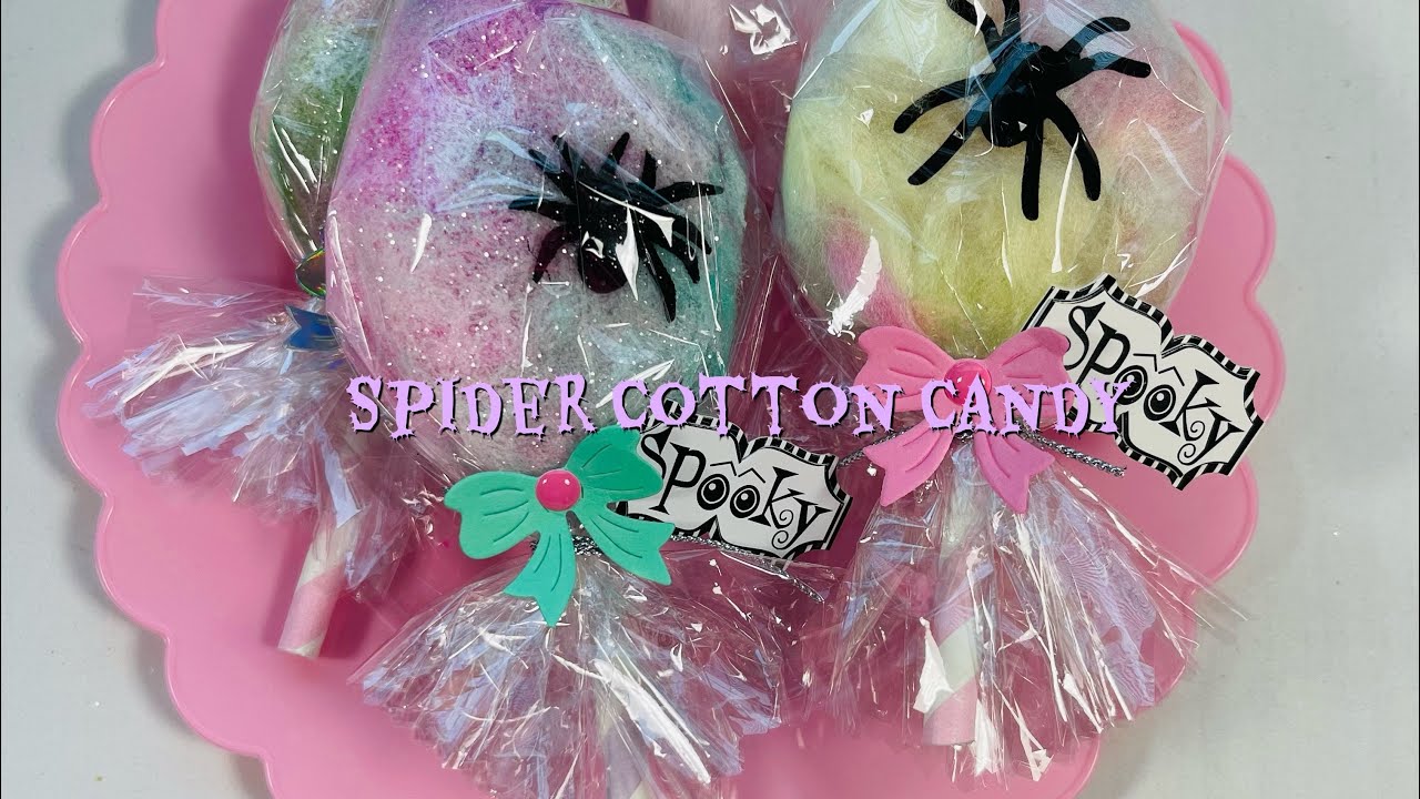 #halloweendiecutfun #2 {Spider Cotton Candy)