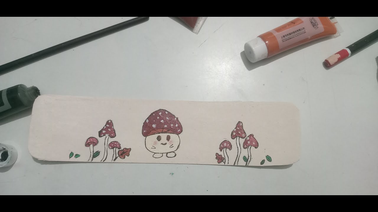 DIY Cute Bookmark Drawing | Mushroom Theme 🍄@jtartcraftworld5671