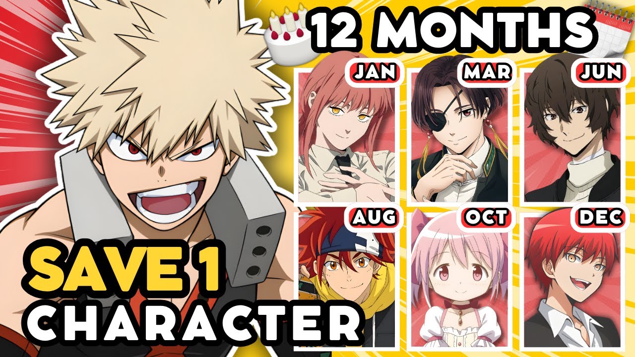 Save 1 ANIME CHARACTER born each MONTH of the YEAR 🔥🗓️ | ANIME QUIZ