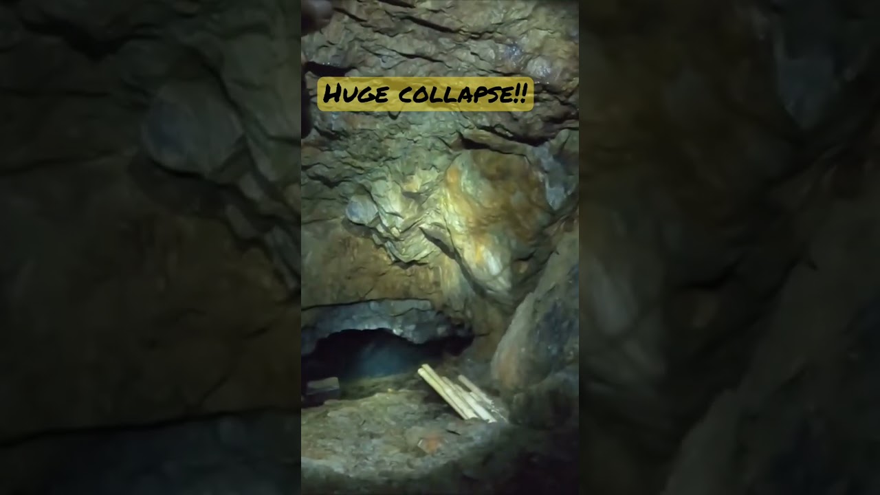 Abandoned mine exploring ⚠️💥🕳   #outdoors #scary #abandoned #mines #shorts