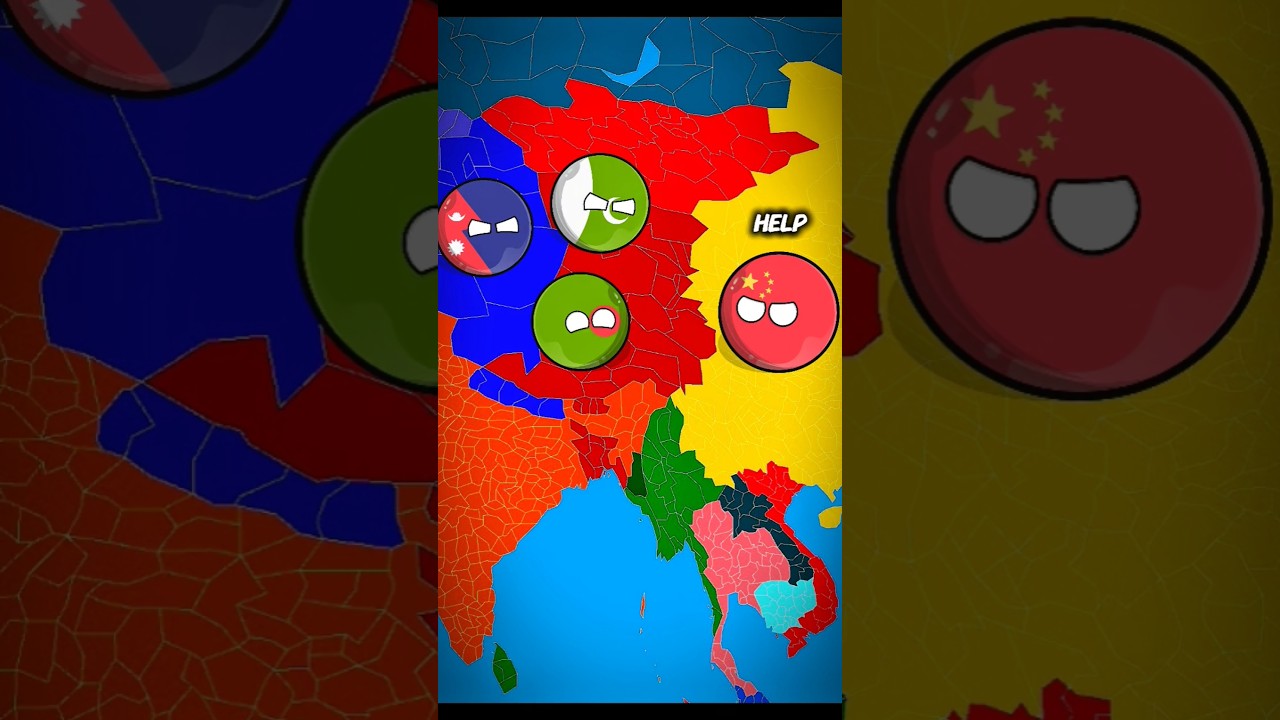 What If Pakistan And Nepal Attack In Chine #video #worldprovinces #countryballs #country #worldwar