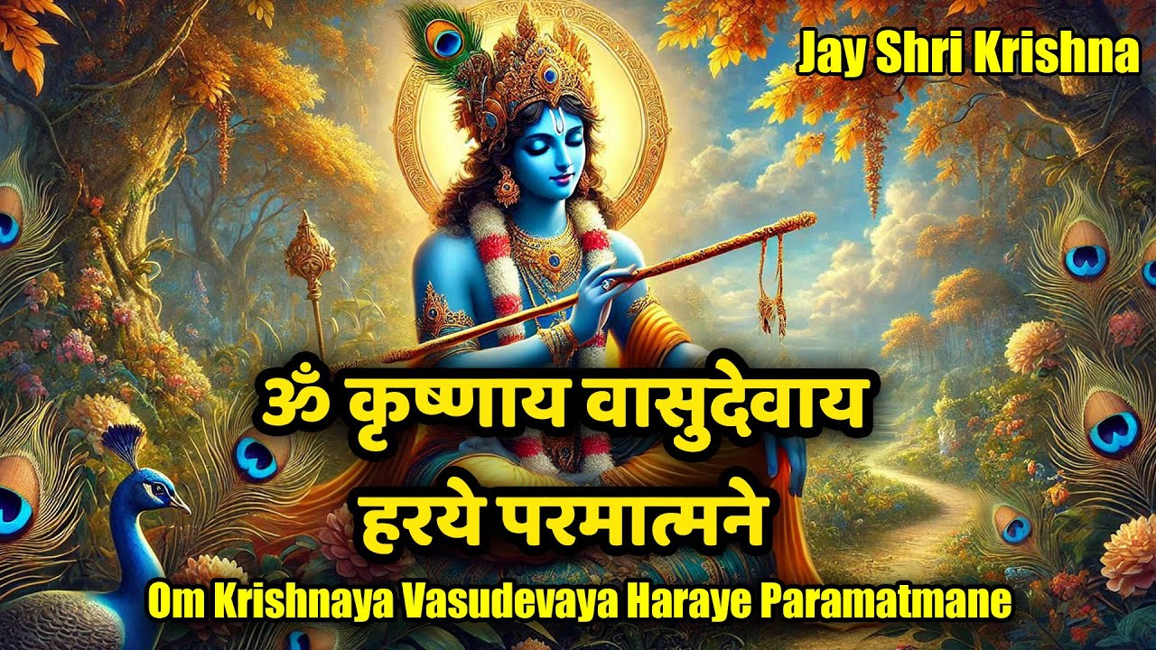 🕉️ Om Krishnaya Vasudevaya Haraye Paramatmane | Most Powerful Krishna Mantra | Bhakti Song 2025 🌺