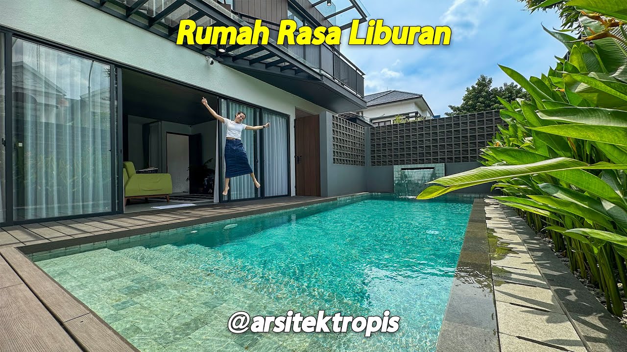 (RUMAH UNIK) Desain Rumah Tropis di Kawasan Rindang