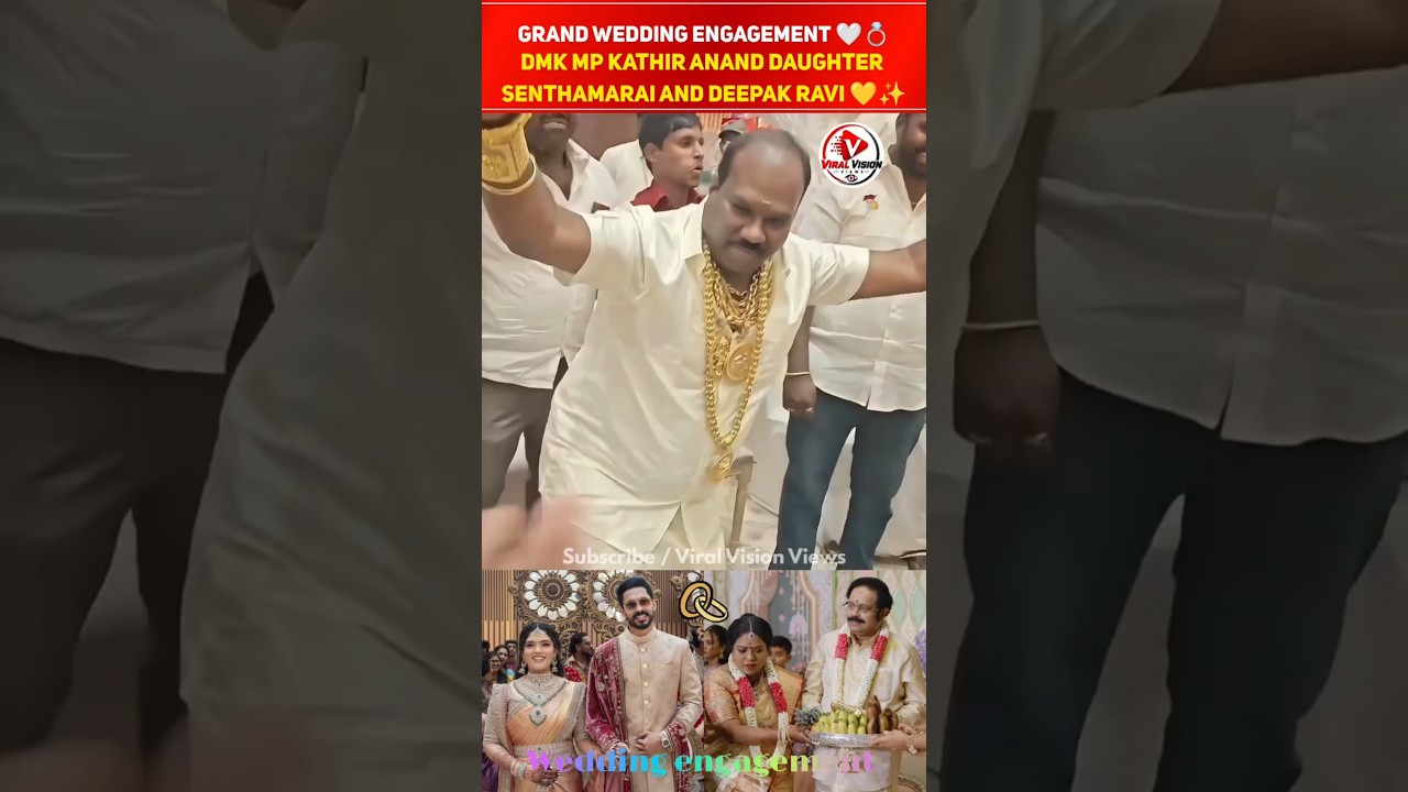 😱 The Grand Engagement ❤️🎉 Senthamarai & Deepak Ravi 💛 #vellore #marriage #family #trending #shorts