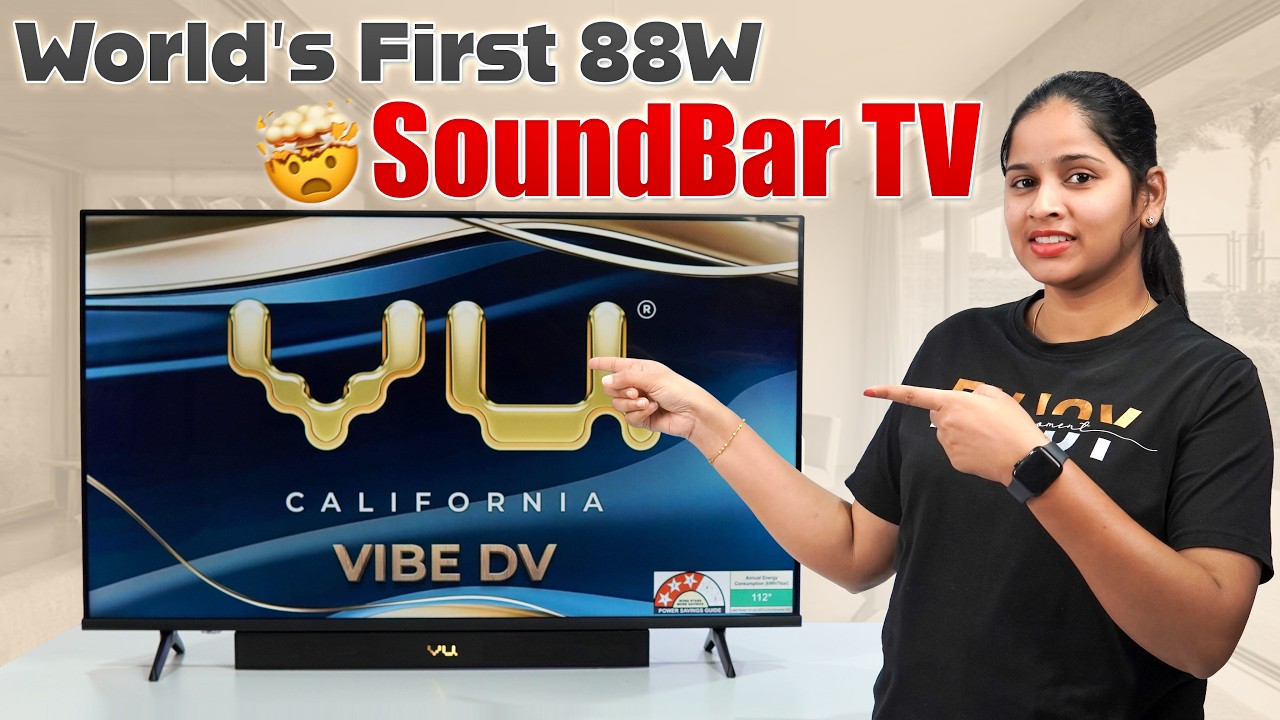 I Tested World’s First 88W Soundbar TV 😱 VU Vibe DV Review