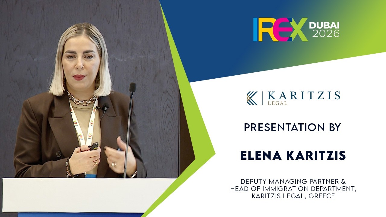 Презентация компании KARITZIS LEGAL (Греция) на выставке IREX 2026 в Дубае.