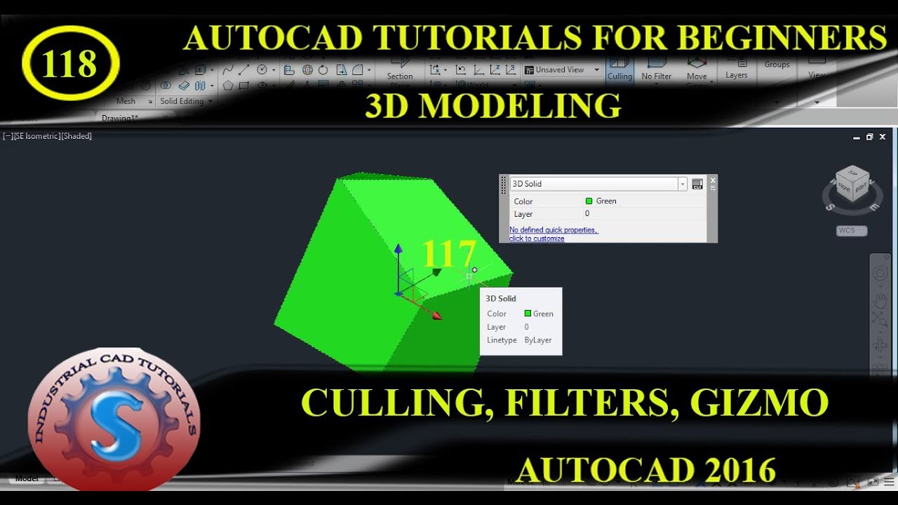 CULLING || FILTER TOOLS || GIZMO || BASIC TUTORIALS FOR BEGINNERS || AUTO CAD 2016