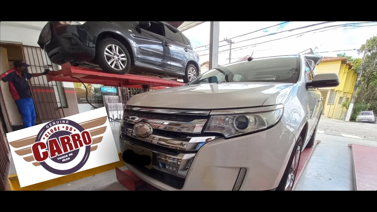 TROCA DE ÓLEO DE MOTOR E FILTROS FORD EDGE 3.5 V6 2013 - REVISÃO NO  CLUBE DO CARRO