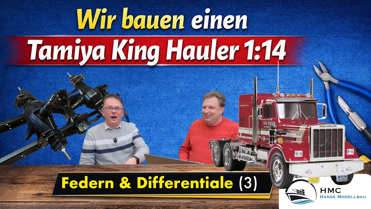 Tamiya King Hauler – Teil 3: Hinterachsen, Differential & Blattfedern richtig montieren!