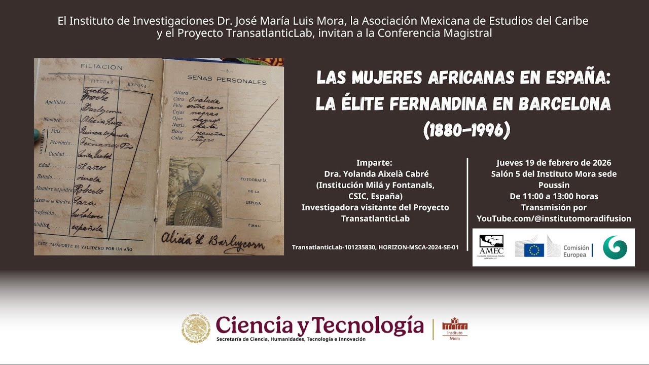 Conferencia Magistral:
Las mujeres africanas en España: la élite fernandina en Barcelona (1880-1996)