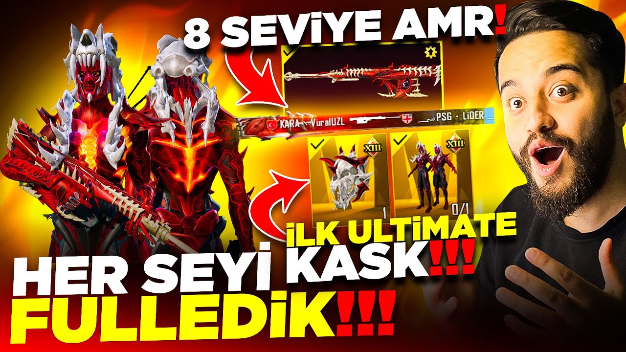 İLK NİHAİ KASK GELDİ! 8 SEVİYE AMR VE YENİ X-SUİT FULLEDİK! PUBG Mobile