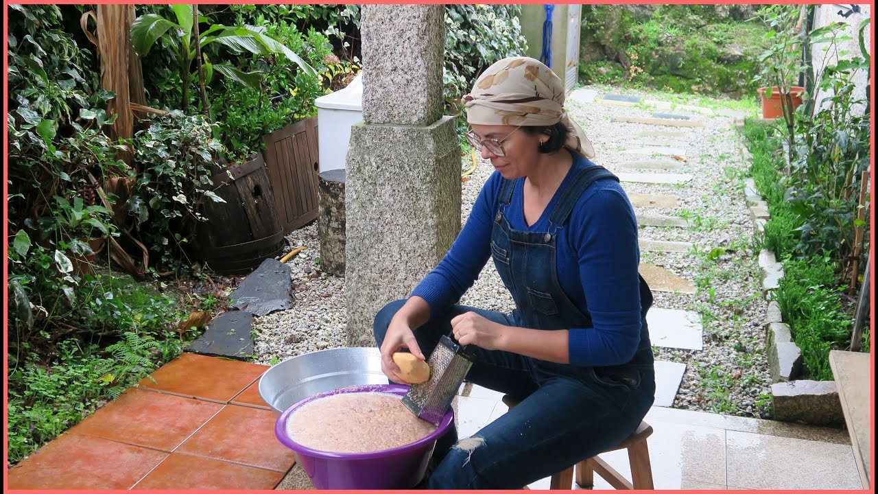 FAZER FÉCULA DE BATATA DOCE EM CASA#vivernocampo#simpleliving
