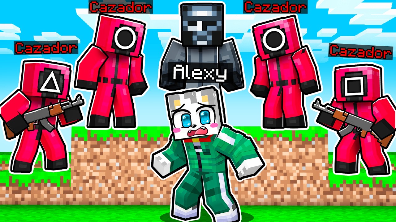 Minecraft: Cazadores vs SQUID GAMES 😱🔪 Speedrun Alexy