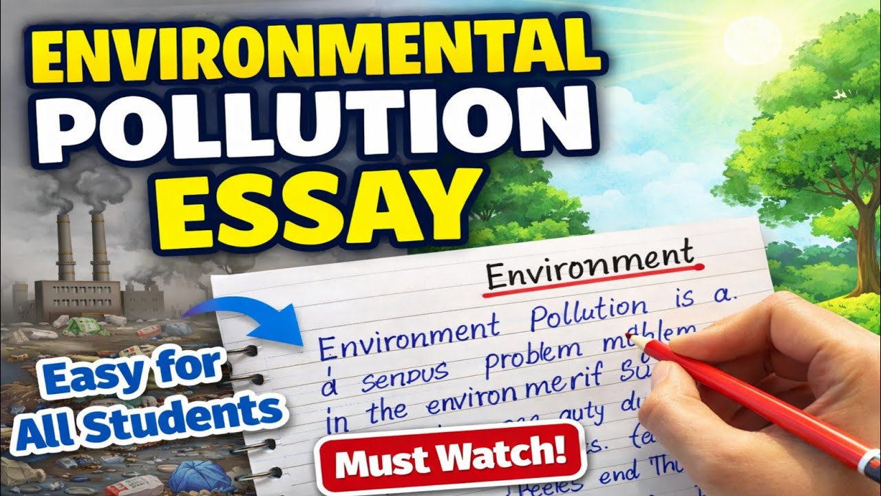 Environmental Pollution Essay 🌍 | Easy English for All Students | Full Explanation