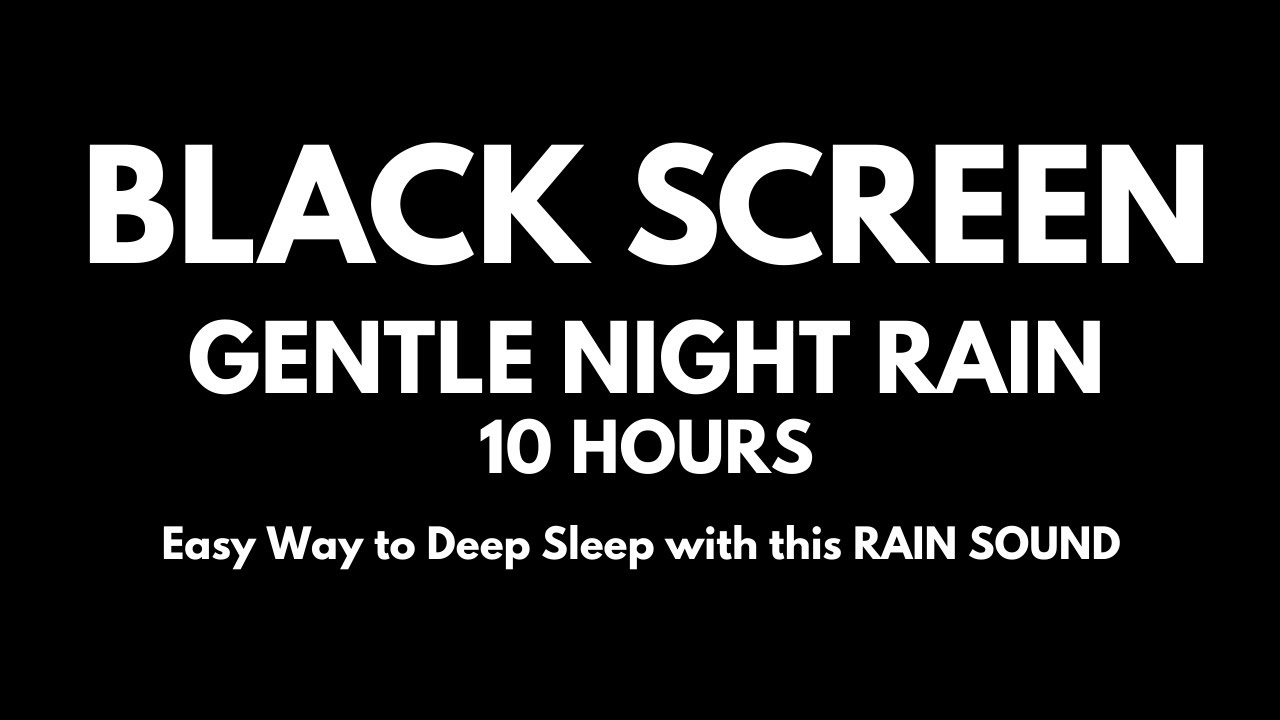 Fall Asleep in 5 Minutes with Rain Sounds | BLACK SCREEN | for Sleeping