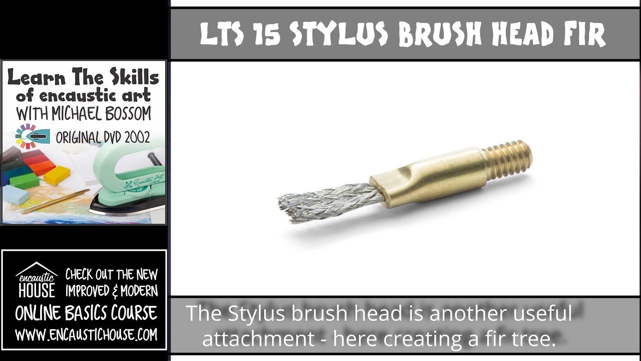LEARN THE SKILLS OF ENCAUSTIC ART 15 : STYLUS BRUSH HEAD FIR TREE with Michael Bossom