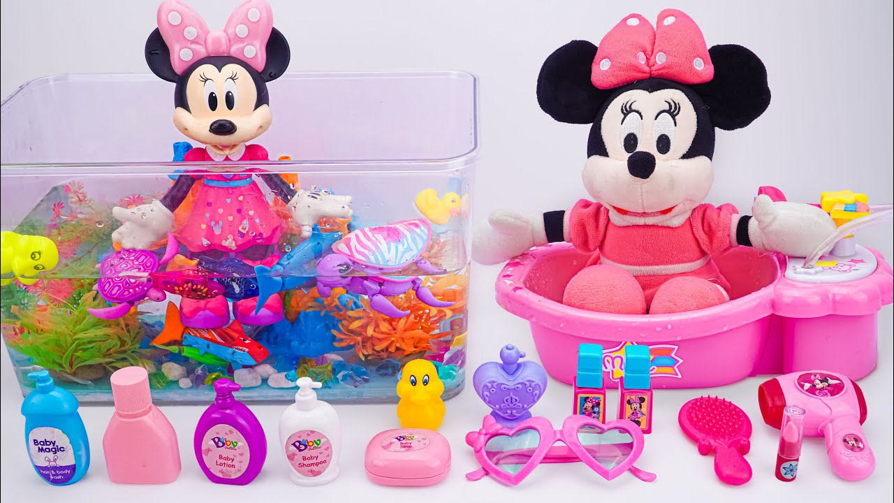 Satisfying with Unboxing Disney Minnie Mouse Mermaid Aquarium Playset | Review Toys ASMR
