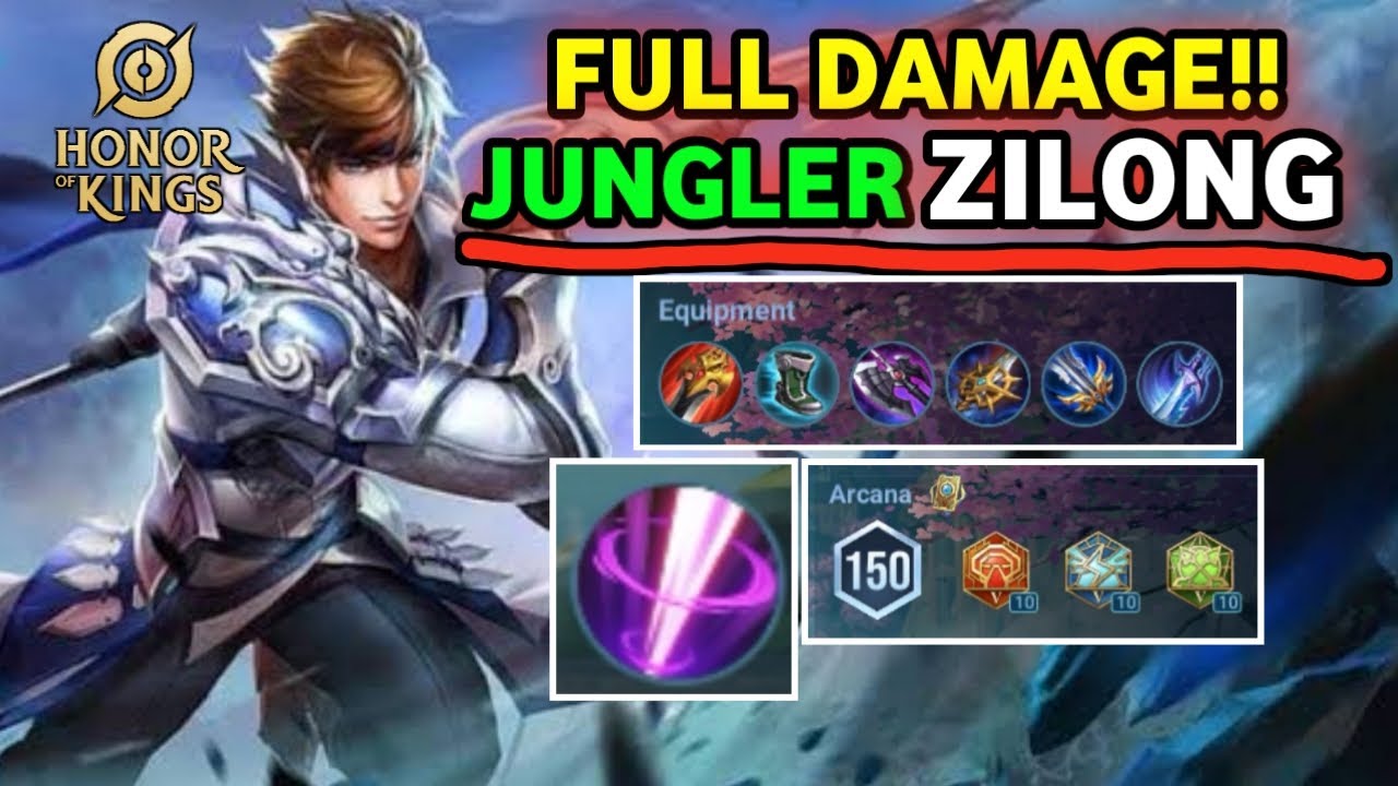 TRY NATIN ANG FULL DAMAGE!! JUNGLER ZILONG DITO SA HONOR OF KINGS (HOK)