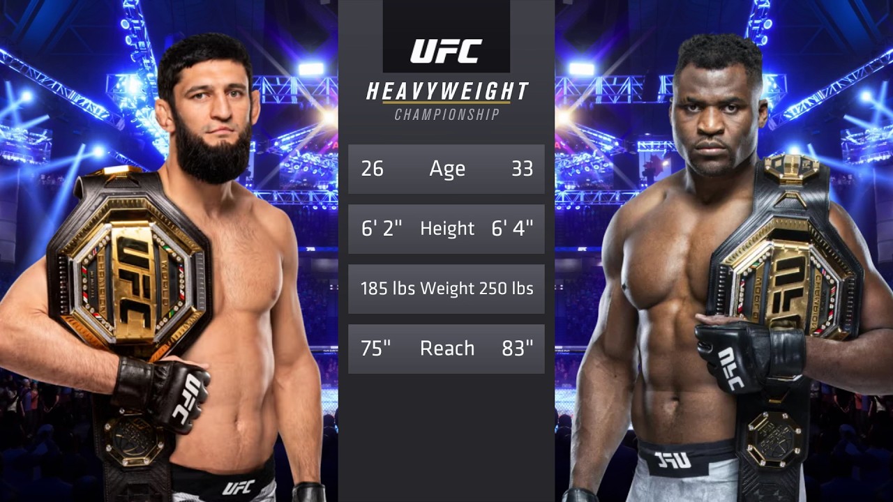Khamzat Chimaev vs Francis Ngannou Full Fight - UFC 4 Fight Of The Night
