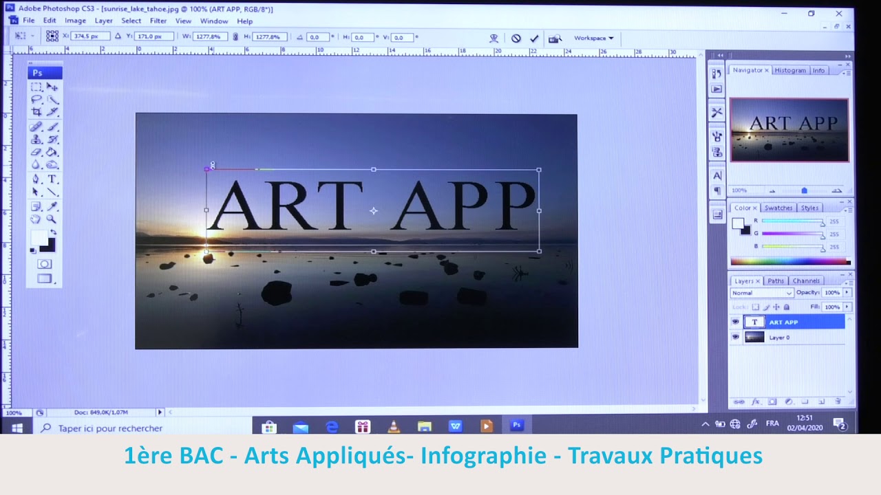 Arts Appliqués 1ère Bac INFOGRAPHIE 4