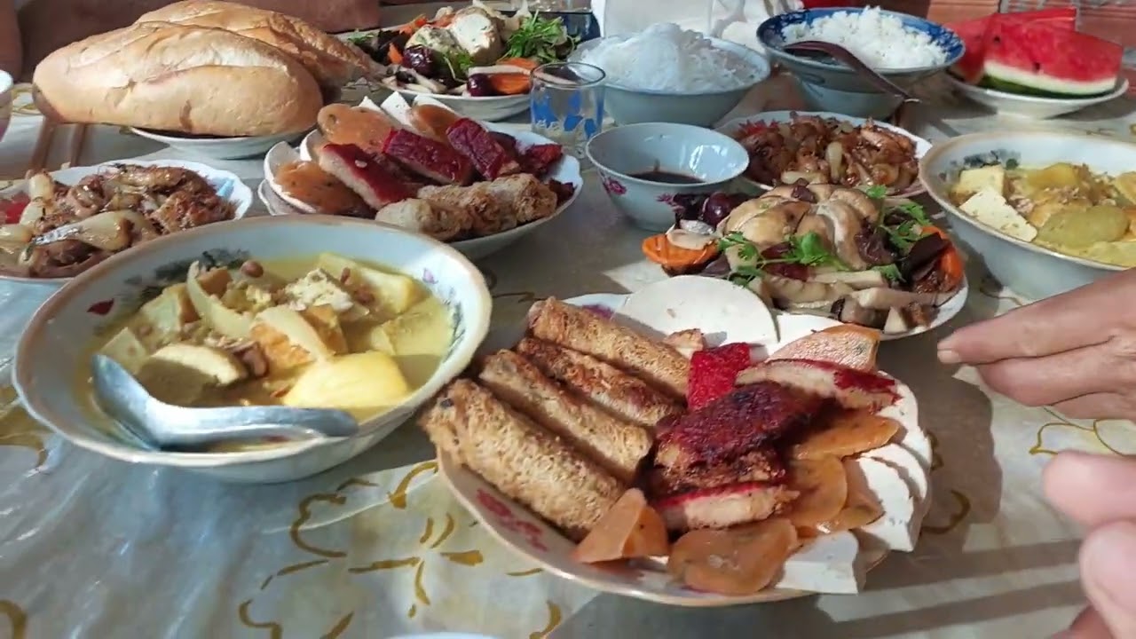 Ăn đám giỗ bà nội ở miền tây toàn món chay rất ngon 