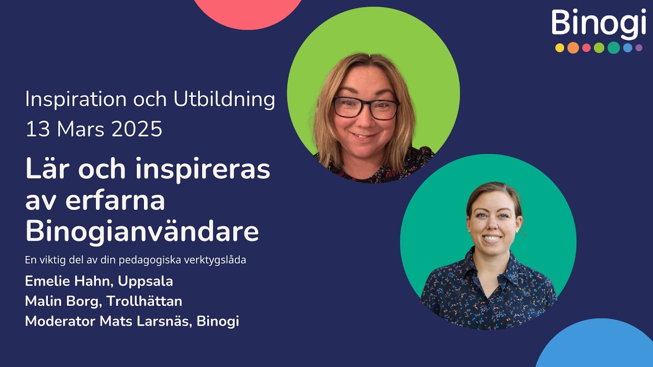 Lär och inspireras av erfarna Binogianvändare - Emelie Hahn, Malin Borg