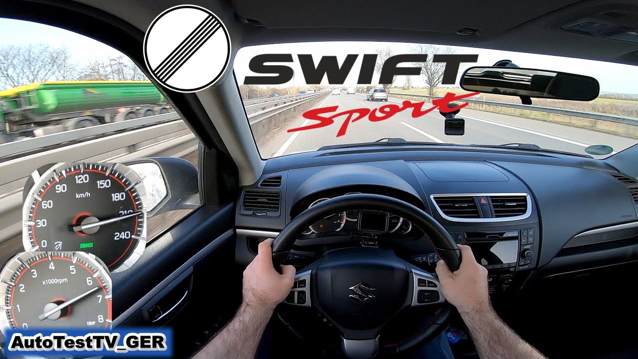 POV Top Speed on Autobahn | SUZUKI SWIFT SPORT | 215 km/h | Acceleration 60 - 150 | AutoTestTV_GER