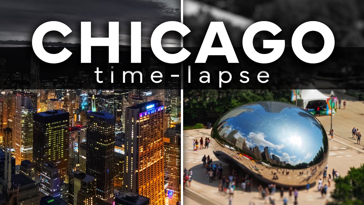 Chicago Downtown Time Lapse | 4K City Tour of Tourist Attractions and Landmarks