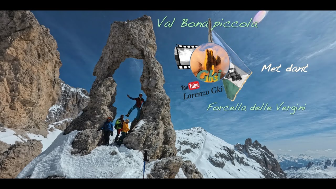 Passo Principe , Val Bona piccola e forcelle delle vergini risalita con le pelli