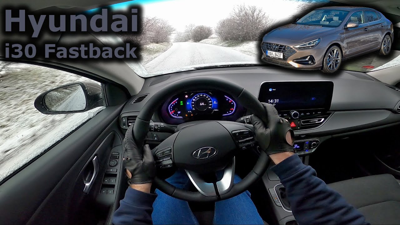 Hyundai i30 fastback mild-hybrid | POV test drive while snowing