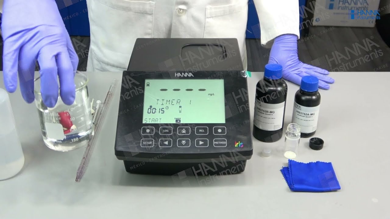 Medición de Magnesio en Agua Potable con Espectrofotómetro HI801.