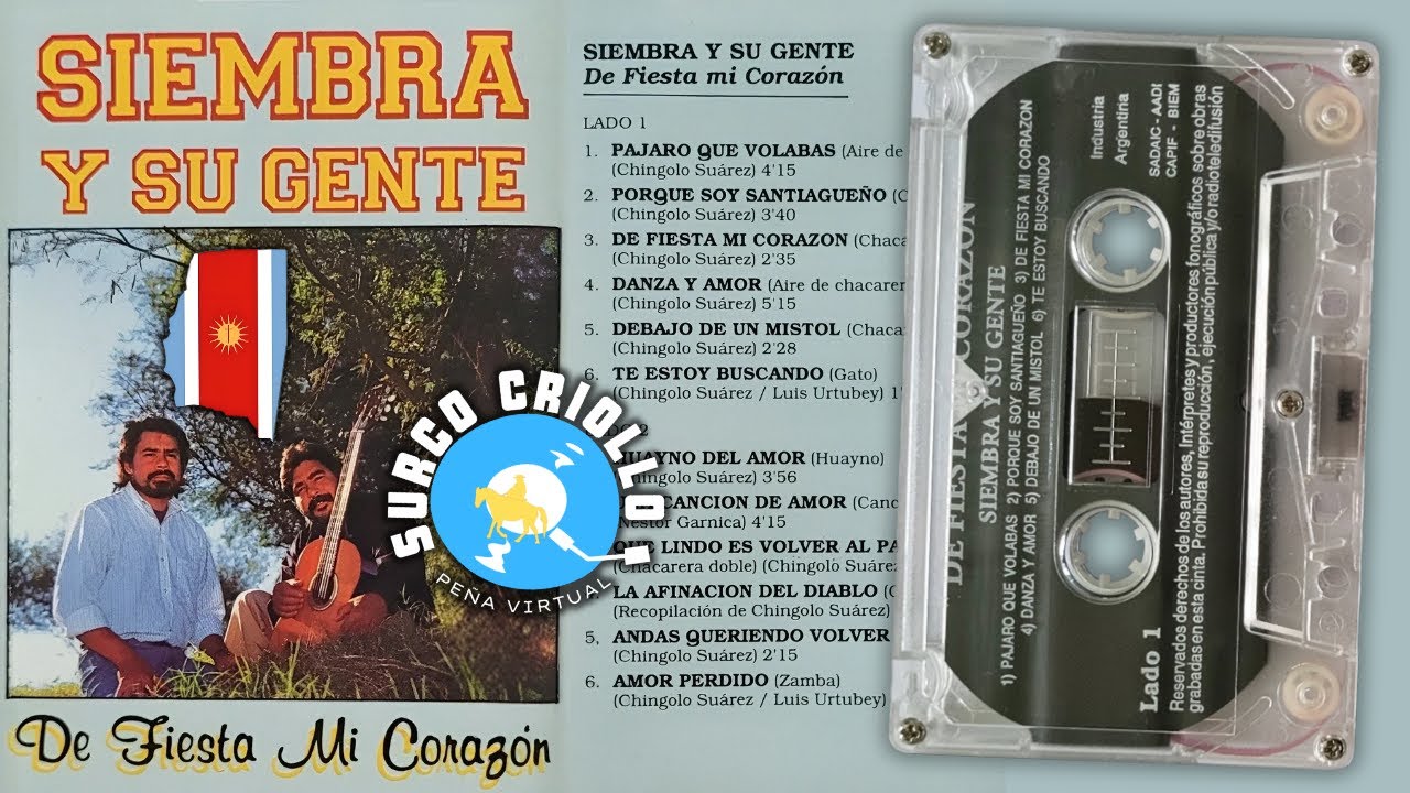 Siembra / Chingolo Suarez &bull;1994&bull; De Fiesta Mi Corazon ♫ Folklore Santiague&ntilde;o ♫