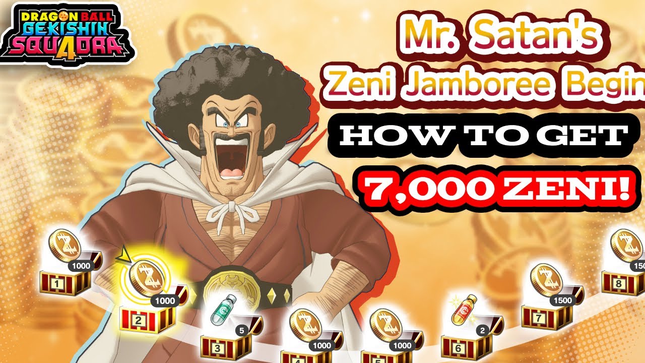 FREE 7,000 ZENI!!! How To Complete Mr. Satan's Zeni Jamboree! (Dragon Ball Gekishin Squadra)