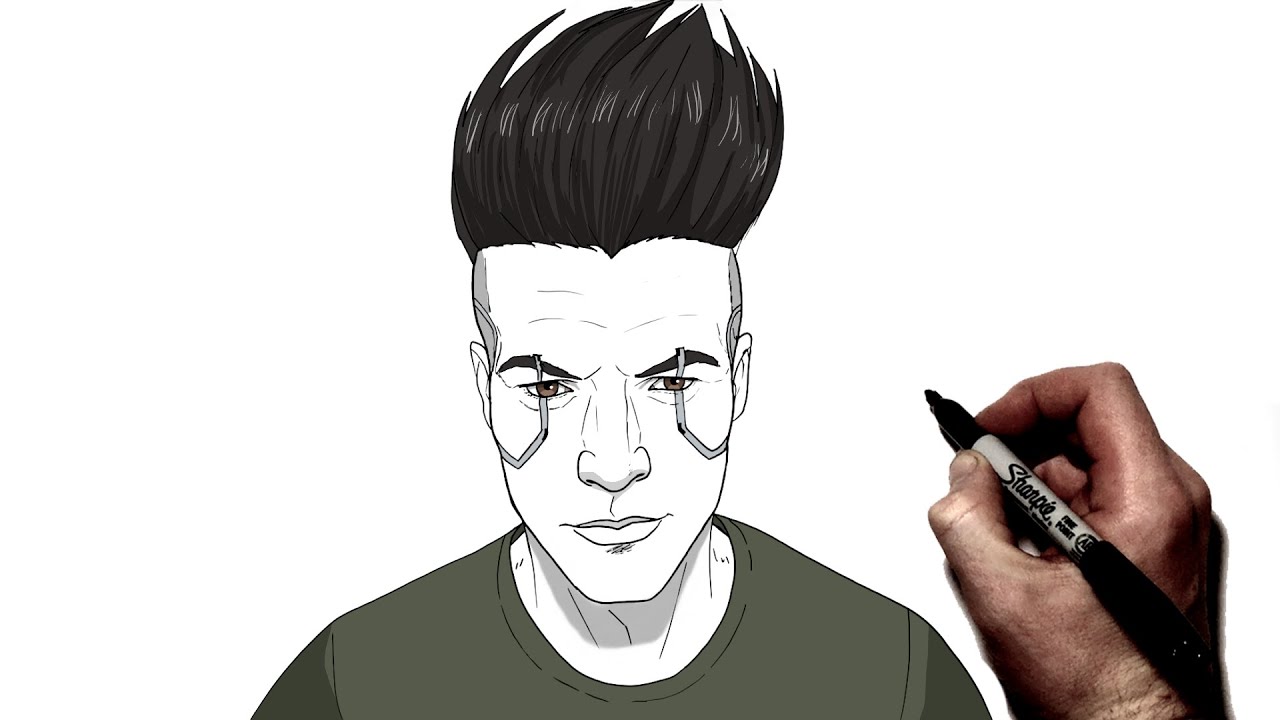 How To Draw David Martinez (Realistic) | Step By Step | Cyberpunk