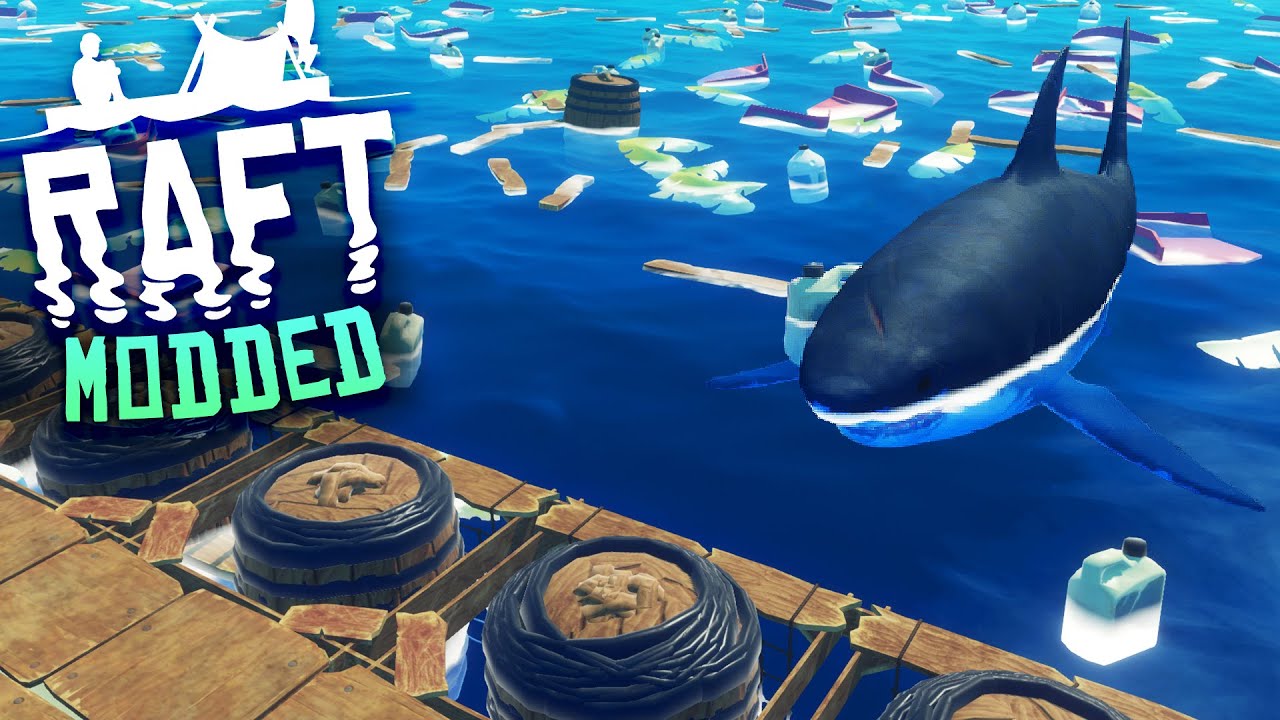 FASTER THAN THE SHARK! Raft Modded Episode 3