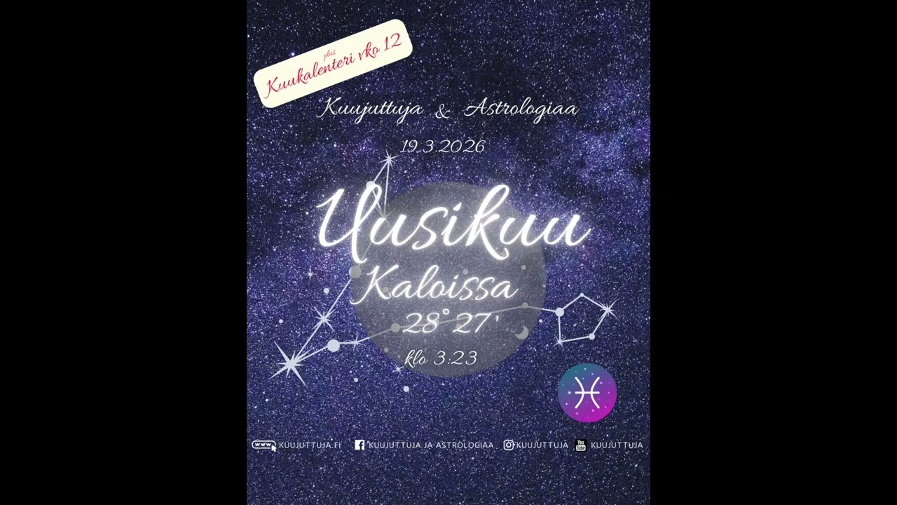 KUUKALENTERI VKO 12, 2026 (16.-22.3.2026)