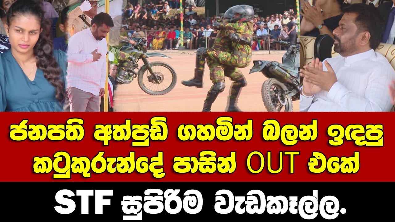 ජනපති අත්පුඩි ගහමින් බලන් ඉඳපු කටුකුරුන්දේ පාසිං අවුට් එකේ STFසුපිරිම වැඩකෑල්ල.