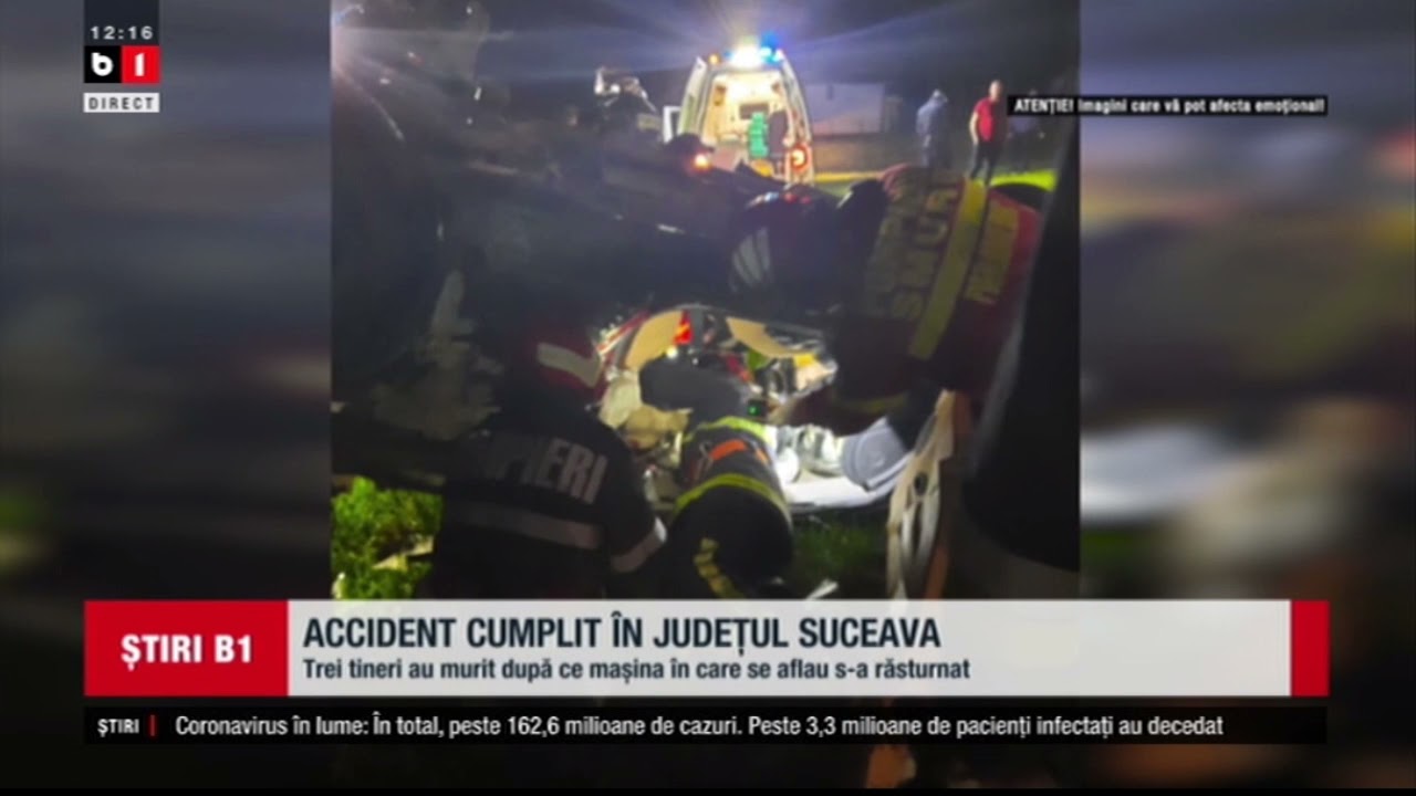 SUCEAVA - ACCIDENT CU MASINA RASTURNATA PE CUPOLA_Stiri B1_16 mai 2021