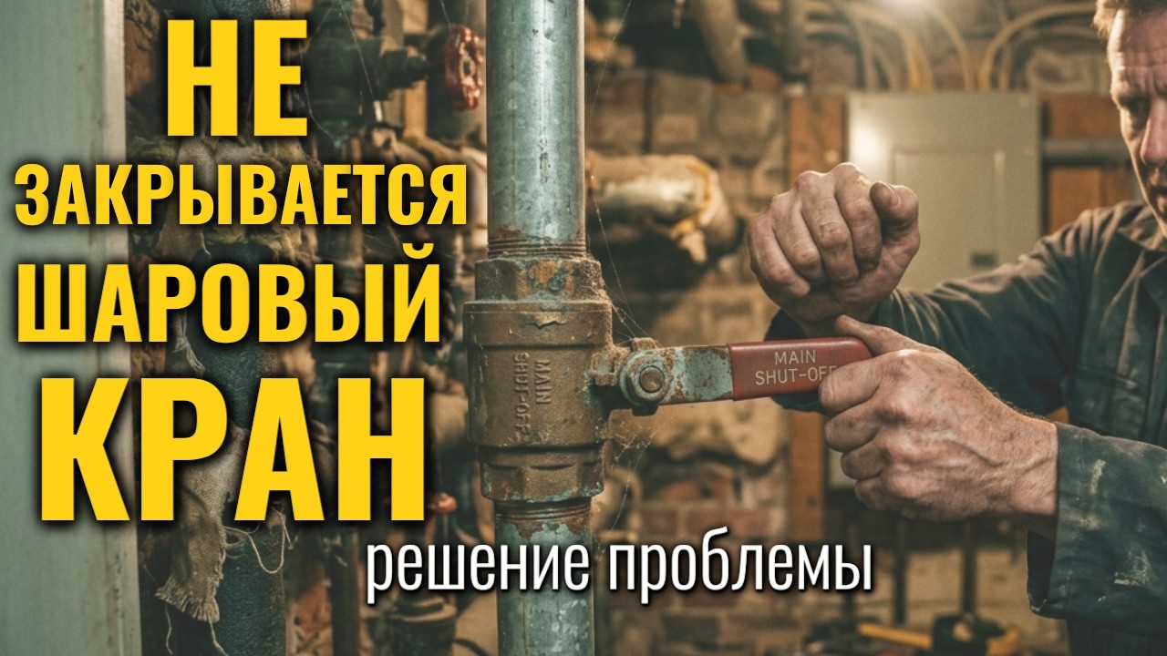 Не закрывается, заклинил или закипел шаровой кран, как перекрыть? / Jammed or stuck ball valve?