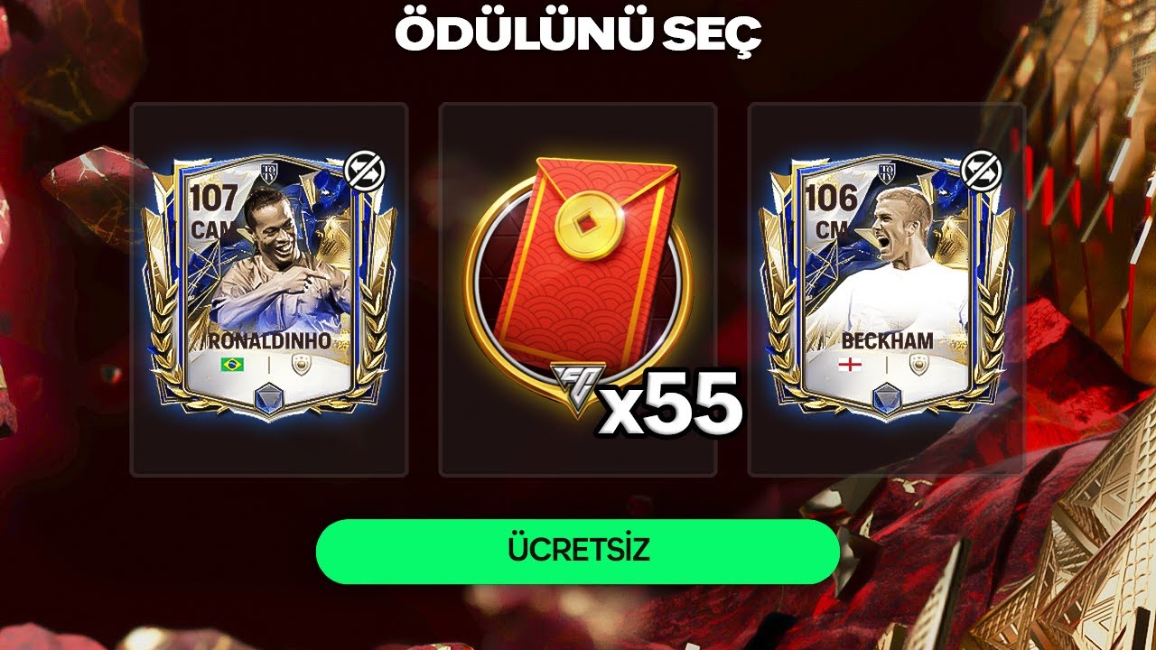 55 TANE KIRMIZI PAKET AÇTIM! EFSANE TOTY KARTI ÇIKTI! UZATMALAR PAKETİ! BEDAVA! | FC MOBILE