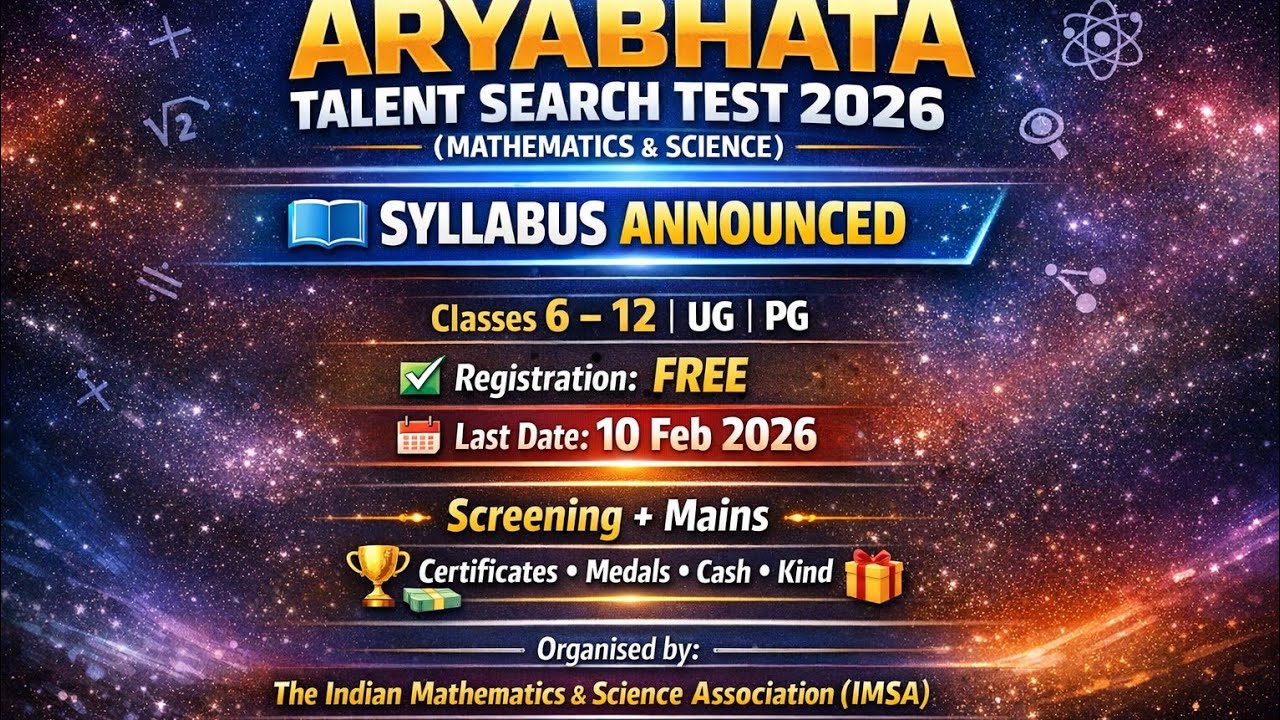 SYLLABUS OF ARYABHATTA TALENT SEARCH TEST IN MATHEMATICS AND SCIENCE 2026 (MATHEMATICS)