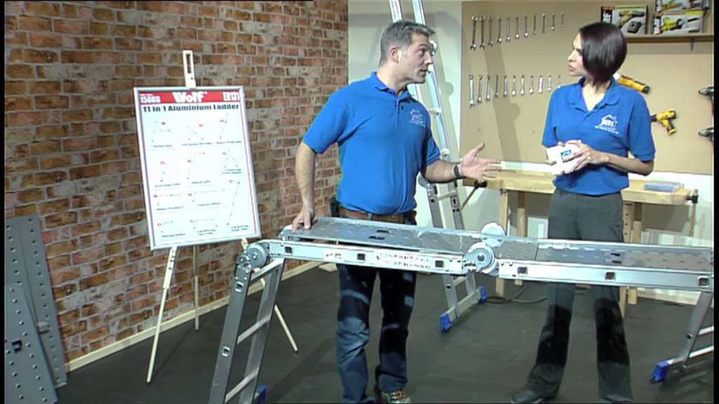 Wolf 11 in 1 Aluminium Folding Ladder 100617 | UKHS.tv