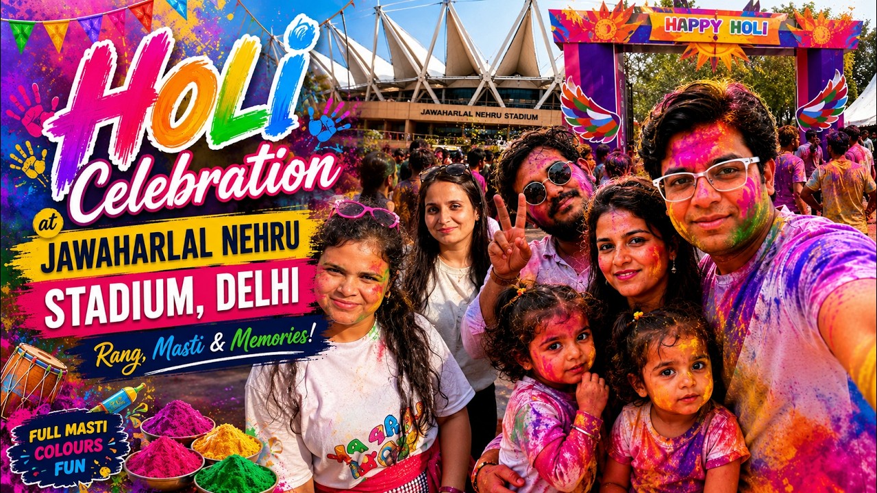 Holi Party in Jawaharlal Nehru Stadium, Delhi